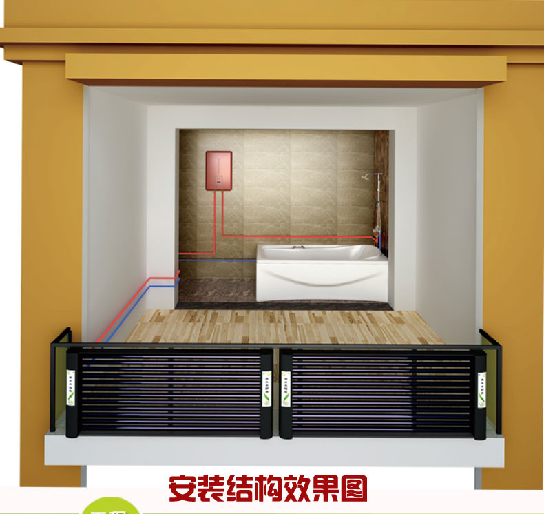 鑲嵌式太陽能熱水器